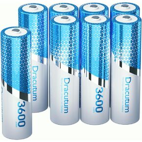 3600mWh Rechargeable Lithium AA Batteries with Charger, 8 Pack 1.5V AA Lithium ion Batteries for Blink Outdoor Camera, Long-Lasting, 2000 Cycle Charging Time, 5V/3A High-Speed Charging