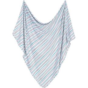 Baby Swaddle Blanket, Baby Girl or Baby Boy Comfortable for Newborn Girls and Boys, Mint Stripe