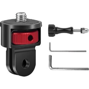 1/4" Aluminum Camera Mount Conversion Kit for Insta360 X4 X3/DJI Osmo Pocket 3/Go Pro 13/12/11/10,Lightweight Accessories Adapter for Tripod,Selfie Stick,Stabilizer & Action Gear