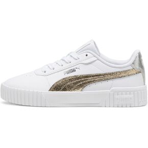 Puma Womens Carina 2.0 Metallic Shine Lace Up Sneakers Shoes Casual - White - Size 7 M, 39509601