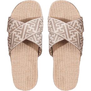 Gorglitter Women's Boho Summer Flat Sandals Trendy 2025 Open Toe Crisscross Band Slip على صندل مسطح