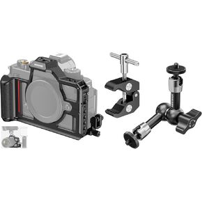 NEEWER Zf Half Cage for Nikon Z f Camera, Formfitting Retro Video Rig with Handgrip, HDMI Cable Clamp, 6"/15cm Adjustable Magic Arm with Super Clamp Included