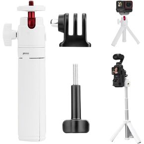 Pocket 3 Mini Tripod for DJI Osmo Pocket 3 2 1, Compact Foldable Vlog Tripod for DJI OM 4/Action 3 4/GoPro Hero 12 11/for Insta360 X4/for Instax Mini PAL with 1/4 Inch Screw