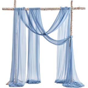 Tinge Time 32ft bue قوس الزفاف القوس لف ، 2 لوحين خالية من التجاعيد الأقمشة المسمار لحفل الزفاف قوس المرحلة الخلفية الممر الاحتفال بعرض الزفاف