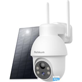 Security Camera Wireless Outdoor, 2K Solar Security Camera with 64GB SD Card