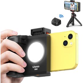 ULANZI VL66 Bi-Color Portable Light + ULANZI CG02 Ungraded Smartphone Camera Shutter Handle Grip