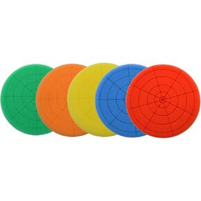 5pcs 6inch مجموعة من وسادات الإسفنج لتلميع العازلة ، وقطع ، ووسادات البولندية البولندية هيك وخطاف حلقة ، ووسادات التلميع ، ووسادات القطع لتلميع البولش العازلة للسيارة 6inch