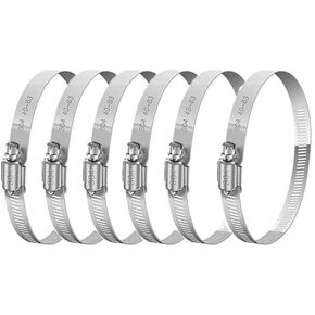 10Pcs Hose Clips 1/4''-1/2''(6-12mm) Jubilee Clips Adjustable 304 Stainless Steel Hose Clamps Worm Drive Pipes Hose Clamps Clips