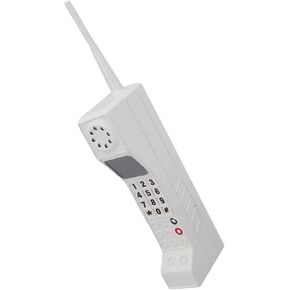 EMUKOEP Retro Cellphone Model Old Fashioned Cellular Phone Model Ornament Vintage Vintage Simulation Photographic Props for Home Stage (White)