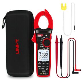 UNI-T UT202A+ Digital Clamp Meter Multimeter Tester AC/DC Current & Voltage, Auto-ranging 6000 Counts Voltage Meter, Measuring Temperature Continuity Diode NCV, Tester Electric.