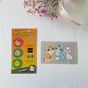 Screen Cool Stain Removal Stickers Attached to Mobile Phone Screens, Lens Privacy Sticky Notes, Convenient Laptop Screen Cleaning Cloths, Microfiber Glasses Cloths