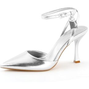 أعقاب عالية للنساء مغلقات مقترن بمضخات Slingback Pumps في الكاحل Sexy Stiletto الكعب الكعب