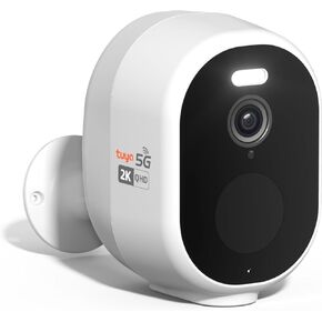 Security Cameras Wireless Outdoor 5G/2.4G WiFi, 2K Indoor Home Camera with AI Motion Detection, Color Night Vision, Siren,Waterproof, 2-Way Talk,Works w/Alexa&Google Assistant,SD/Cloud White