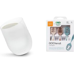 NumNum 2oz Cup, 1 Pack, Clear Plus Feeding Littles, 3 Spoons, Neutrals