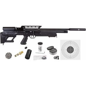 Hatsan BullBoss QE Air Rifle with Included Wearable4U 100x Paper Targets and Lead Pellets Bundle