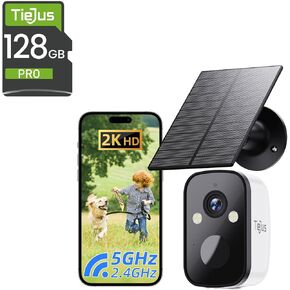 Security Cameras Wireless Outdoor, 5G/2.4GHz Solar Camera Outdoor Wireless, Wireless Camera for Home Security with Color Night Vision, AI Detection, 2 Way Talk, IP66, Cloud/SD, Alexa