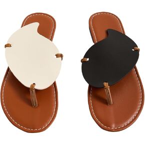 GORGLITTER Women's Thong Flip Flops Flat Sandals Open Toe Slip on Vacation Dressy Slide Sandal