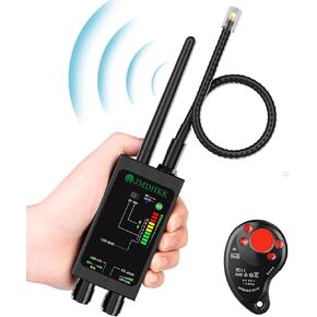 JMDHKK M8000 Hidden Camera Detector, Bug Detector,Camera Finder, Bugging Device Detector for Hotels, Travels, Vehicles, Offices, Public Fitting Rooms (Silver)