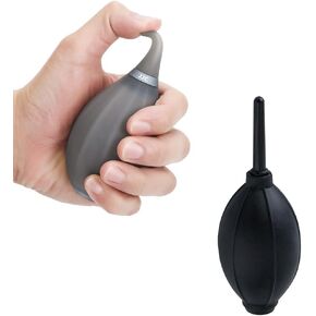 Upgraded Black Transparent+ Regular Black Soft Tip Silicone Camera Dust Blower Lens Air Blower