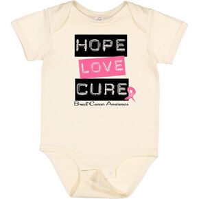 inktastic Breast Hope Love Cure Baby Bodysuit