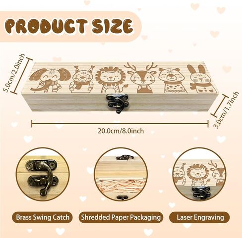 CHGCRAFT Pregnancy Test Keepsake Box Moon Meteor Forest Wooden Pregnancy Announcement Gifts Box with Raffia Ribbon and Lock Announcement Gifts for Dad Husband, 8x2x1.2inch in Saudi Arabia