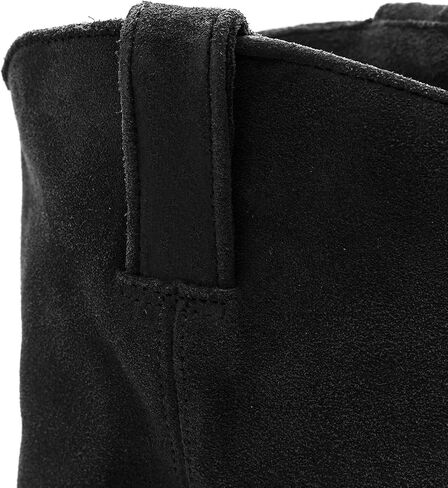 LEHOOR Women Low Stacked Heel Slouchy Knee High Western Boots Pointed Square Toe Velvet Suede 1.5" Chunky Heels Cowboy Boots Wide Calf Pull On Combat Boots Dressy Comfort Casual Winter Retro 4-13 M US in Saudi Arabia