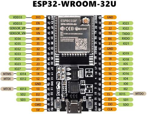 4 قطع من النوع C ESP32S ESP32 CP2102 38 دبابيس لوحة تطوير 2.4 جيجا هرتز ثنائي النواة WLAN واي فاي + بلوتوث 2 في 1 وحدة تحكم صغيرة ESP-WROOM-32 رقاقة ESP32 متوافقة مع Arduino IDE in Saudi Arabia