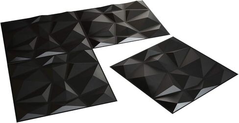 Art3d 19.7"x19.7" (Pack Of 12) Wall Panel 3D Pyramid, White in Kuwait