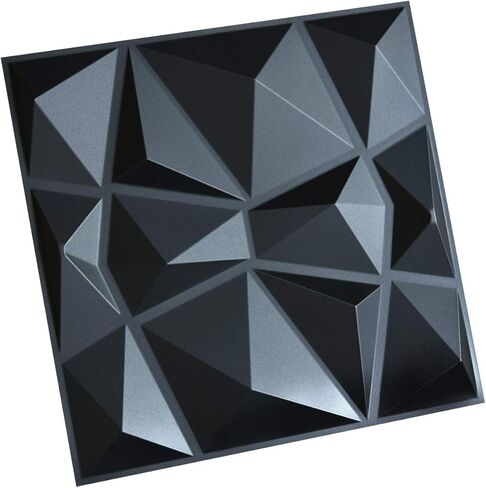 Art3d 19.7"x19.7" (Pack Of 12) Wall Panel 3D Pyramid, White in Kuwait