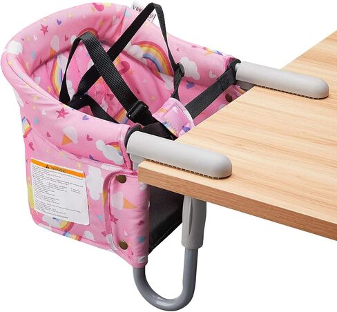 ربط على الكرسي ، مقطع Veeyoo على كرسي عالي طي الكرسي السريع مع حقيبة تخزين ، مقعد لتغذية الطفل المحمولة على الطاولة للمنزل والسفر in Kuwait