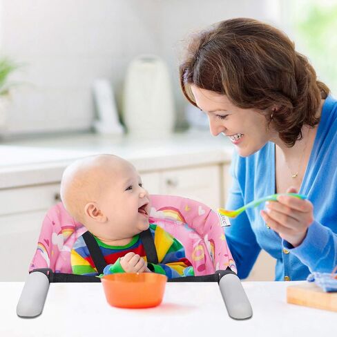 ربط على الكرسي ، مقطع Veeyoo على كرسي عالي طي الكرسي السريع مع حقيبة تخزين ، مقعد لتغذية الطفل المحمولة على الطاولة للمنزل والسفر in Kuwait