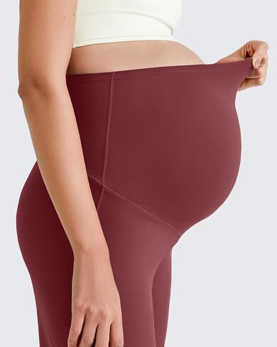 G4Free BareFeel Maternity Dress Yoga Pants Over The Belly Stretchy Work Slack Pregnancy Wide Leg Lounge Trousers in Saudi Arabia
