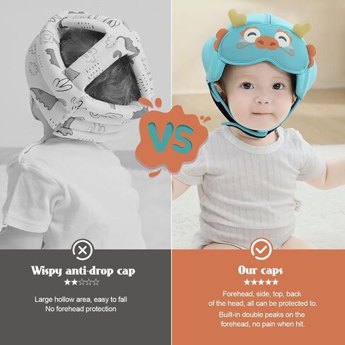 Baby Head Protector Helmet, Breathable Baby Head Protector for Crawling and Walking, Infant Soft Helmet, Anti-Collision, Ultra-Lightweight, Expandable and Adjustable Age 10-24 Months in Saudi Arabia