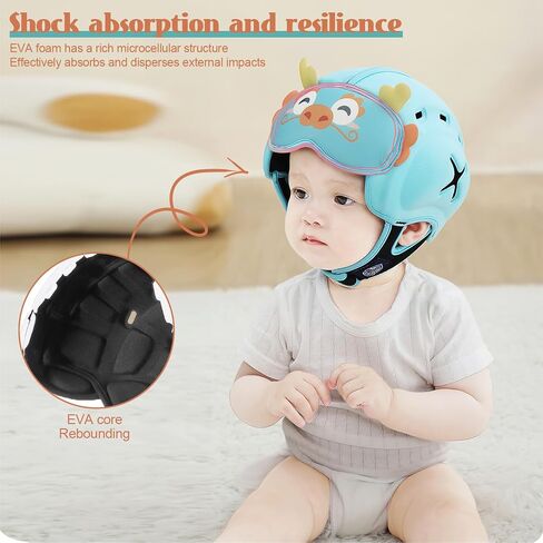 Baby Head Protector Helmet, Breathable Baby Head Protector for Crawling and Walking, Infant Soft Helmet, Anti-Collision, Ultra-Lightweight, Expandable and Adjustable Age 10-24 Months in Saudi Arabia
