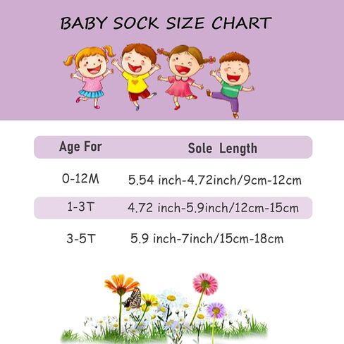 Baby Socks,6 Pairs Toddler Baby Girls Socks Frilly Ruffle or Ankle Socks,Kids Baby Multi Colors Cotton Dress Socks (US, Age, 1 Year, 3 Years, white pinkish purple) in Saudi Arabia