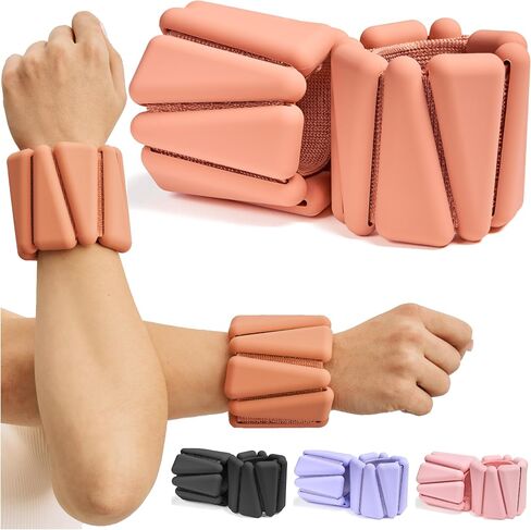 Pilates Ankle Weights Adjustable, Weighted Wrist Weights for Women, Polainas Para los Tobillos con Peso, Arm Weights for Walking, Home Gym Workout, Strength Training, Set of 2 (1lb Each) in Saudi Arabia