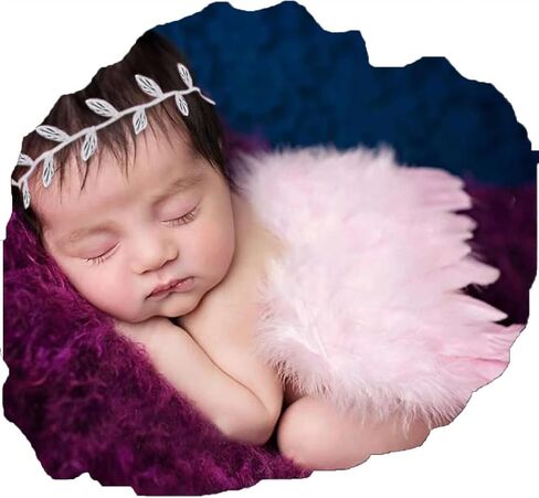 Baby Angel Feather Wings Newborn Baby Angel Wings with Feathers Infant Angel Wings Photo Prop Halloween Christmas Admin in Kuwait