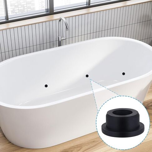 20 Pcs White Bathtub Jet Covers, Silicone Tube and Hole Plug, Waterproof Cover Hole Plugs, Pipe Tube Inserts for Bathtub Hole (5 Sizes) in Saudi Arabia
