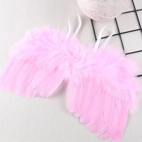 Baby Angel Feather Wings Newborn Baby Angel Wings with Feathers Infant Angel Wings Photo Prop Halloween Christmas Admin in Kuwait