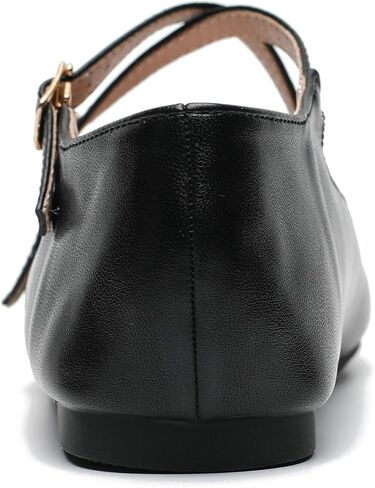 Women's Cross Strap Ballet Flats Square Toe Casual Retro Mary Jane Lolita Dress Shoes in Kuwait