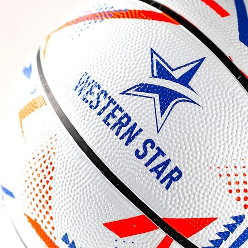 Western Star Basketball Official Size & Weight Size 7 29.5" - 5 Popular Team Colors - Control and Responsive - Outdoor Basketball - Durable &Attractive Design in Saudi Arabia