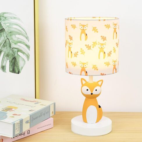 مصابيح طاولة LAMPWELL FOX مع منفذ USB DC5V ، مجموعة من 2 ، مصباح طاولة الأطفال البني الفاتح ، ضوء ليلي لغرفة الأطفال ، حضانة ، غرفة نوم ، عداد المطبخ ، gameroom ، φ5.91 × H12.88in ، الصنع يدويًا in Kuwait