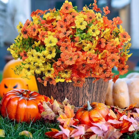 6 Bundles Wildflowers Artificial Flowers Outdoor Fake Daisy UV Resistant Silk Wild Flower Bouquets Bulk Faux Plants Plastic Greenery for Decoration vase Floral Arrangements Home Décor in Saudi Arabia
