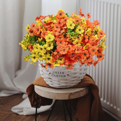 6 Bundles Wildflowers Artificial Flowers Outdoor Fake Daisy UV Resistant Silk Wild Flower Bouquets Bulk Faux Plants Plastic Greenery for Decoration vase Floral Arrangements Home Décor in Saudi Arabia