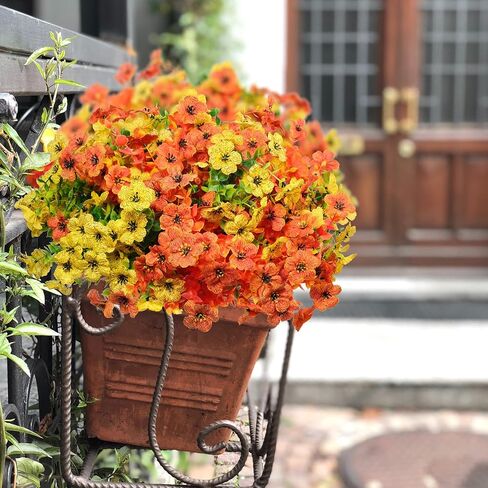 6 Bundles Wildflowers Artificial Flowers Outdoor Fake Daisy UV Resistant Silk Wild Flower Bouquets Bulk Faux Plants Plastic Greenery for Decoration vase Floral Arrangements Home Décor in Saudi Arabia