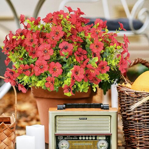 6 Bundles Wildflowers Artificial Flowers Outdoor Fake Daisy UV Resistant Silk Wild Flower Bouquets Bulk Faux Plants Plastic Greenery for Decoration vase Floral Arrangements Home Décor in Saudi Arabia