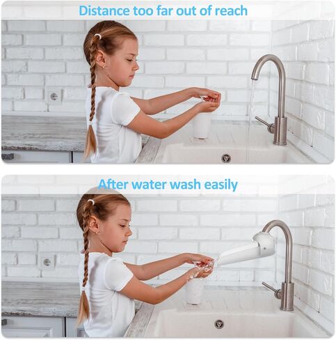 Maliton Faucet Extender for Toddlers, Sink Extender for Kids Hand Washing, Suitable for Bathroom, Kitchen, Bathtub Sink, Fits Most Faucets (2 Pack) in Saudi Arabia