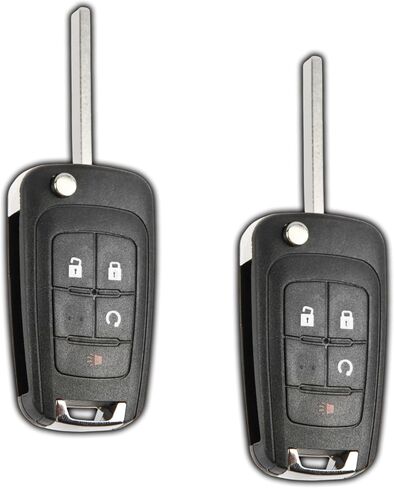 2X KeylessOption Flip Remote Key Fob 4btn تشغيل عن بعد لجنرال موتورز (OHT01060512) in Saudi Arabia