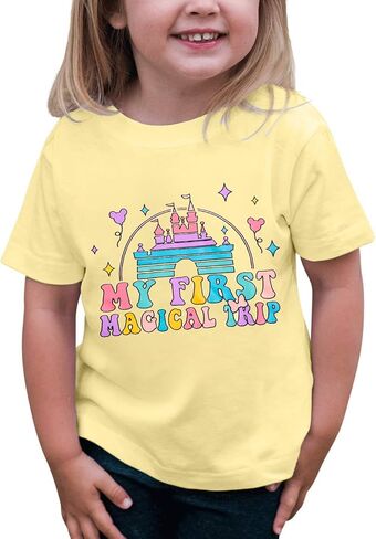Magical Shirts for Girls Animal Kingdom Shirt Kid Magic Princess T Shirt Castle Graphic Tees Summer Short Sleeve Tops in Saudi Arabia