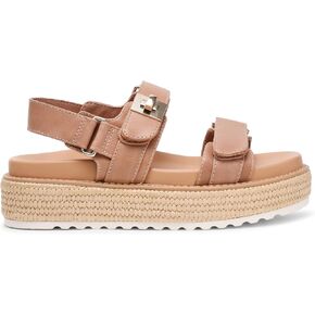 Steve Madden Women's BIGMONA Sandal, Natural Leather, 6.5